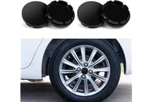 URAQT 4Pcs Hub Centre Caps, 56mm Hub Caps Universal Wheel Hub Caps, DIY Hub Center Caps for Alloy Wheels Black Rim Cover Replacement (Outer Diameter 56mm, Inner Diameter 53mm)