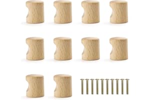 DIYCUT Tiradores Cocina, 10 Tiradores Redondos Fácil de Empujar y Tirar, Tacto Cómodo, Pomosde Puerta de Cocina para Tiradores Armarios, Armarios y Aparadores
