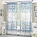Produktbild Haushalt & Wohnen Vorhang SUCES Pfingstrose Tüll Fensterbehandlung Voile Drape Valance Schal Blickdicht Vorhang Ösen Gardine Microsatin Farbverlauf Türkis, 1 Stück 200cm x 100cm (L x W) (Blue)