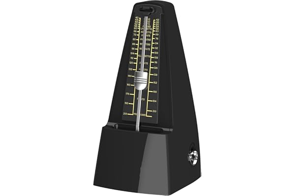 AUPHY Métronome Mécanique Avec Cloche, Rythme Précis Facile Utiliser Forme Classique, Métronome Mécanique Universel pour Piano Guitare Saxophone Batterie Clarinette ect