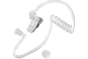 sourcing map Ear Piece Headset Earpiece Agent Secret Earpiece Costume Prop with Earbuds, Replacement Acoustic Tube for 2-Way Radio Audio Headsets, Pack of 1