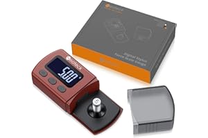 Neoteck Agujas para Tocadiscos 0.01g / 5.00g Stylus Gauge Medidor de Fuerza de Aguja con Retroiluminación LCD y Cuatro Celdas de Litio Ag12 de 1.5V para Tonal, Fono, Cartucho