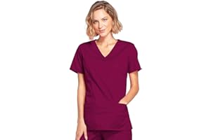 SMART UNIFORM Women's Uniform Slip-On Tunic Top, V-Neck Top, 7 Colours