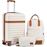 Kono 3 Piece Suitcase Set ABS + PC Hard Case with TSA Lock and 4 Spinner Wheels, 20 Inch Luggage Set, Lightweight Hard Carry