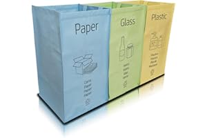 NYIKA Borse Raccolta Differenziata - Raccolta Differenziata 3 Scomparti - Sacchi Raccolta Differenziata - Differenziata 3 Contenitori