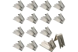 CAASFOOY 25 Pezzi Clip Mensole Frigorifere Clip, Clip per Ripiano Congelatore Supporto per Mensola Frigo Frigorifero Ganci in Acciaio Inox Clip per Mensola per Frigorifero Frigorifero