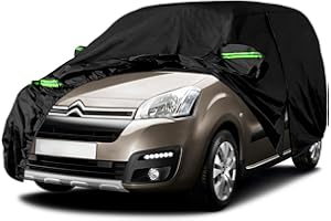 Opaltool Housse de Protection Voiture pour Citroen Berlingo 2008-2018, LWB Bâche Voiture Étanche avec Fermeture à Glissière, Serrure et Bandes Coupe-vent pour Protection Contre le Soleil, Neige, Pluie