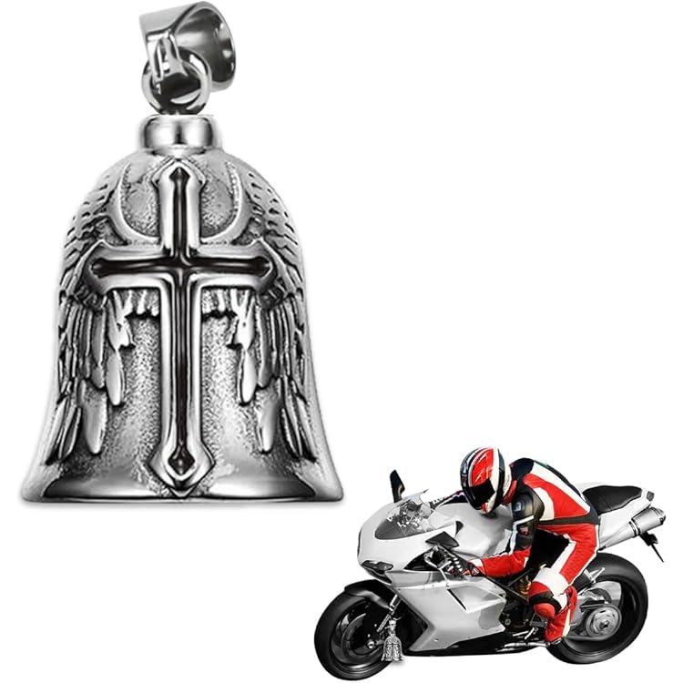 Campanello Portafortuna Per Moto In Acciaio Inox - Accessorio Da Gancio Per Motociclisti - Regalo Ideale - Foto 11