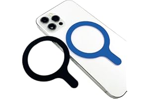 HUGWAIT 2 Piezas Anillo Magnético para iPhone Serie 15/14/13/12, Aros Magneticos para Movil para Galaxy Series S23/S22/S21/S20, Conversión Magnética Universal,Funda con Anillo Magnético para iphone Ultrafinos