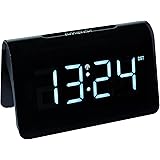 TFA Dostmann ICON digital radioväckarklocka, 60.2543.02, radiorör, plast, svart, (L) 132 x (B) 64 x (H) 80 mm