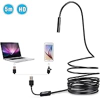 Potensic USB Endoskop 2 in 1 Semi-Rigid Endoskopkamera 2.0MP CMOS HD Wasserdichte Schlangenkamera Inspektionskamera mit…