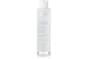 SVR - Physiopure Eau Micellaire - Nettoyant démaquillant pureté douceur - Pour peaux sensibles (visage, yeux, lèvres) - Magnésium oxygénant, complexe hydratant - 200 ml