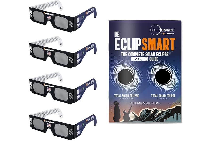Celestron EclipSmart Kit de observación de eclipses solares para Ver el Sol de Forma Segura, Cumple con ISO 12312-2:2015(E), 