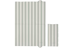 Travel Changing Mat by Mama Shack - Foldable Baby Changing Mat - Lightweight & Waterproof - Ideal for On-The-Go Nappy Changes (Candy Stripe Sage)