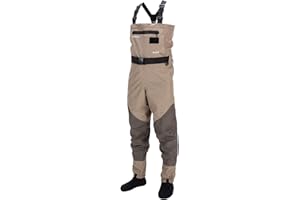 Bassdash Waders Convertibles Pecho/Cintura Traspirables para Pesca y Caza con Calcetín Integrado para Hombres
