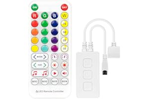 BTF-LIGHTING Bluetooth RGBW IR Remote SP614E Controller LED con sincronizzazione musicale,fai da te,timer,gruppo,funzionante con IOS e Android Controllo APP per smartphone per striscia LED RGB a 5 pin