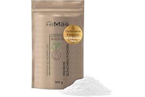‎FEMMAS FemMas Premium Blondierungspulver 500g, vegan I Hair Bleach staubfrei & ultra stark mit pflegenden Ölen I Schonende Blondierung bis zu 9 Nuancen I tierversuchsfrei, ohne Parabene & Silikone