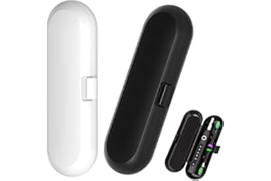 ELEGANCE-GO Travel Case Electric Toothbrush, Pack of 2 Electric Toothbrush Box Toothbrush Case Toothbrush Box Electric Toothbrush Protective Case with Holder for Toothbrushes for Work, Business Trips, black,