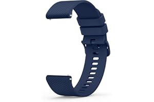 Meliya Correa para 22mm Reloj Silicona de Liberación Rápida para Hombre Mujer, Azul