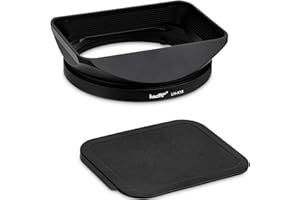 Haoge LH-X18 Bajonett-Gegenlichtblende aus Metall, quadratisch, mit Kappe für Fujifilm XF16-55 II, Fuji Fujinon XF 16-80mm F4 R OIS WR Objektiv