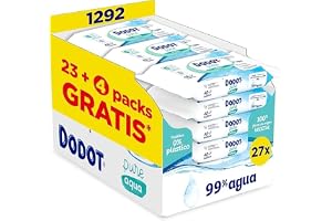 Dodot Aqua Pure Baby Wipes, 1,296 Wipes, Helps Restore Skin's Natural PH, 99% Water