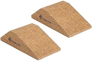 StrongTek Calf Raise Block, Squatting Heel Wedge Block (Pair), Non-Slip Elevated Squat Ramp for Weightlifting, Portable Slant Board for Squat/Deadlift/Yoga, Enhance Squat Posture, Avoid Muscle Strain