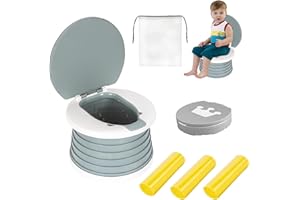 Bolale Vasino portatile bambini,Gabinetto per bambini,Vasetto portatile bambini,Potty training toilet,Vasino portatile per bambini da viaggio,45 omaggio sacchetti vasino portatile
