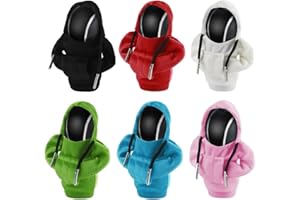 Ortviai 6 pcs Felpa per Cambio Auto, Copertura Leva Pomello Del Velocità Dell'Auto, Copri Leva del Cambio Felpa, Felpa Con Cappuccio Per Divertente Pomello Del Leva Del Velocità