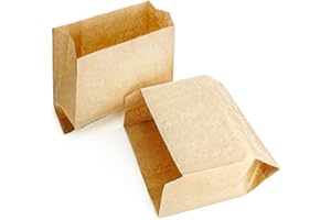 Majillux 50 Bolsas de Papel Kraft 15 x 15 x 6 cm, Bolsas de Regalo Marrón, Bolsas de Papel Pequeñas, Sobres Papel Kraft Grado Alimenticio - Sostenibles y Reciclables - Fabricadas en España