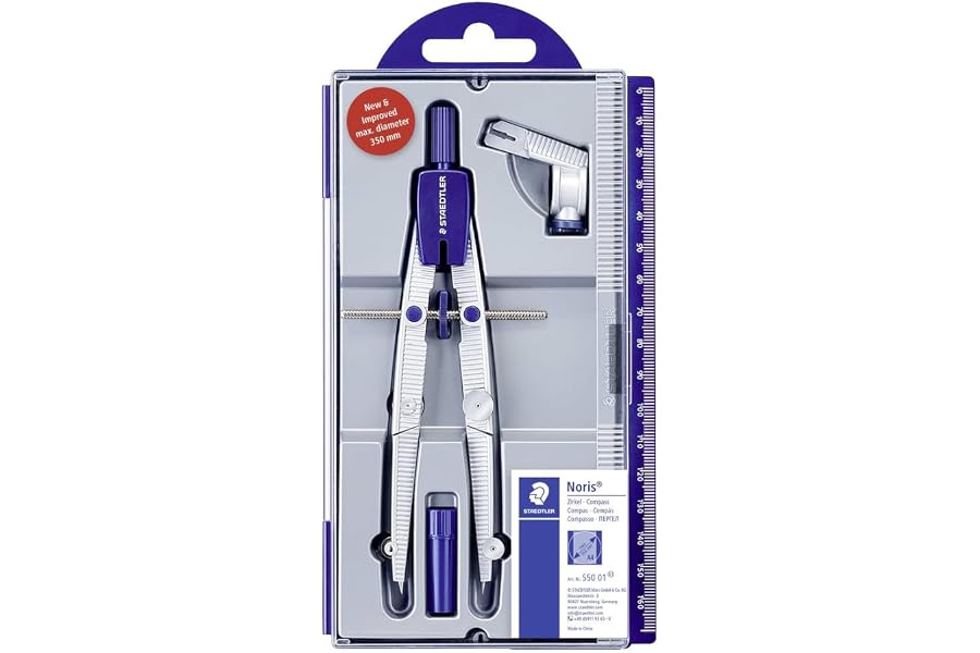 STAEDTLER Noris 550 Compás escolar metal – ajuste rápido