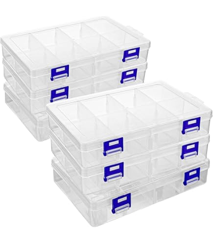 10 Grids Plastic Opberg Doos Assortiment Opbergdoos Oorbel Organisator Sieraden Dozen met Verstelbare Verdelers Containers Sieraden Ring Earring Tool Containers voor Sieraden Ring Earring 10 Stuks