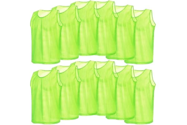VGEBY1 Gilets de Formation 12Pack, Gilets de Formation de Football de Mêlée de Football de Bavoirs de Sports pour des Sports