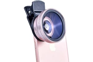 SSyang 2 in 1 Handy Objektiv Macro Phone Camera Lens,Weitwinkel Makro Objektiv Cell Phone Camera Lens,Macro Lens Clip on Smartphone Objektiv Kit,Phone Kameras Objektiv Kit Universal Objektiv(Roségold)