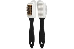 Kaps Quality Nubuck And Suede Multifunctional 4-Sided Cleaning Shoe Brush, Brass Bristle, Cleans And Gives Perfect Nap
