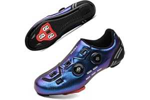 Solamni Fahrradschuhe Herren Damen Rennrad Schuhe Kompatibel mit SPD/SPD-SL/Look Delta Klicksystem, Radsportschuhe für Spinning, Rennrad
