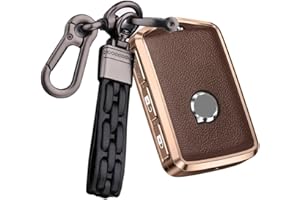 ontto Car Key Case Key Cover Fits Volvo S60 S90 XC40 XC60 XC90 V60 V90 S60 S90 T5 T6 T8 Polestar 1 2 Remote Control Key Fob Metal Leather Key Protection Case 4 Button