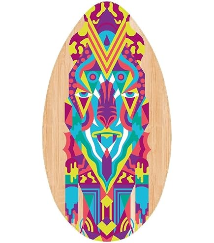 Skimboard In Legno Wavebreaker 94 Cm - Tavola Da Surf Per Bambini Dai 9 Anni, Bianco E Nero - Foto 12