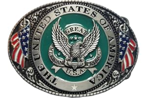 Schnalle123 Gürtelschnalle 9,5 x 6,7 cm U.S.A. Amerika USA 3D Optik für Wechselgürtel A-Ware Gürtel Schnalle Buckle Modell 143