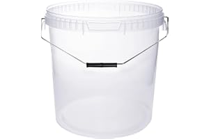 BenBow Hink med lock 30l transparent 5x 30 liter - livsmedelssäker, stabil, lufttät, läckagesäker, luktfri - förvaringsbehåll