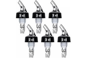 OrangeClub 6 Stück 2 cl Flaschenausgießer dosierhilfe Bottle Pour Spouts Shot Pourers Dispenser for Wine Cocktail Home Bar Getränke Wein Cocktailspender