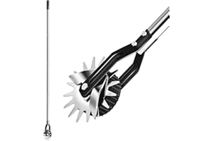 DUCHIFAD Wheel Rotary Edger Lawn Tool, Sidewalk 66.7Inch Manual Lawn Edger, Grass Edge Trimmer, Adjustable Stainless Steel Handle with Cushion Grip，Soil, Garden and Yard Tool