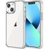 JETech Hülle für iPhone 13 6,1 Zoll, Nie Vergilbung Stoßfeste Stoßstange handyhülle, Anti-Kratzt Transparent Rückseite (Durch