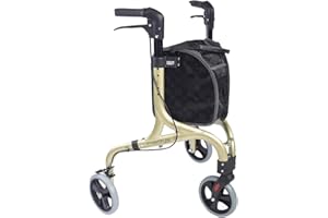 NRS Healthcare NRS Freestyle - Andador de 3 ruedas, color dorado champán, 5 kg