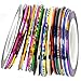 10 x Colorful 20m Rolls Nail Art Tips Striping Tape Line Sticker DIY Decoration