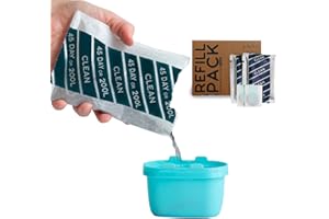 Phox Brita Maxtra+ Compatible - Eco Refillable and Reusable Filter Cartridge Compatible with Brita Maxtra and Maxtra+ Comes with 3-Month Refill Pack Supply (Clean)