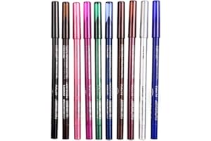 KAIRUIERD 10 Pcs Colors Eyeliner Eye Shadows Pen Pearl Eyeliner Kit Metallic Eyeliner Pencil Glitter colorful Eyeliner Women Eye Liner Professional Eye Makeup Set