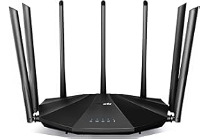 Tenda AC23 AC2100 Smart WiFi Router - Dual Band Gigabit Wireless (up to 2033 Mbps), 1400 sq ft Coverage for Large Home, Parental Control, 4X4 MU-MIMO, 7 * 6dBi External Antennas, Alexa Compatible