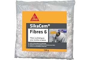 SIKA - Syntetiska fibrer 6 mm - SikaCem fibrer 6-150 g | För gips och murbruk – begränsar sprickbildning och fajering – ökar