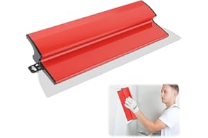 NVIYAM Espátula Emplastecer, 40 cm llana para Alisar paredes Acero Inoxidable, Herramientas Pladur para Enlucido de Paredes y Techo, Espátula Pladur de 0,3 mm de Grosor