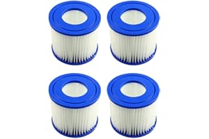 mzoLife Poolfilterkartuschen für Typ D & VII, Pool Filter kompatibel mit Typ D Typ VII, Ersatz-Papierfilterkartusche für die Schwimmbadfiltration (4 Stück)